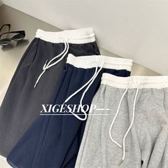 カジュアルスウェットパンツ女性 2021 早春ルーズオールマッチハイウエストスリムストレートカジュアルパンツスウェットパンツ女性クロスボーダー卸売