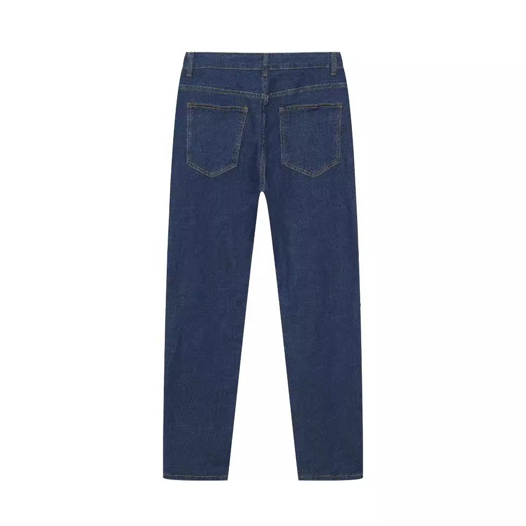 Jeans para Hombre de Algodón, Cintura Media, Corte Ajustado, para Uso Casual