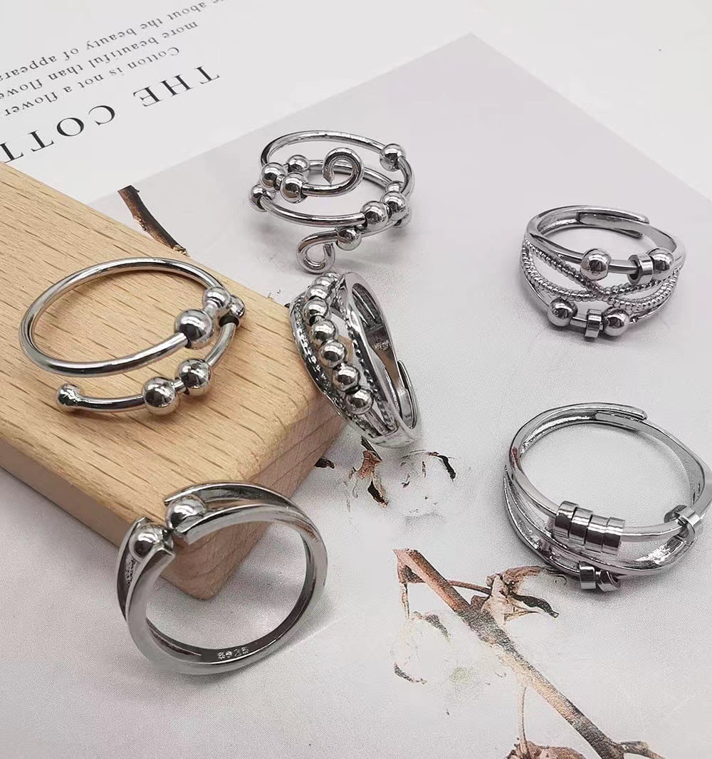 Fashion Irregular Geometric Copper Rings 1 Set