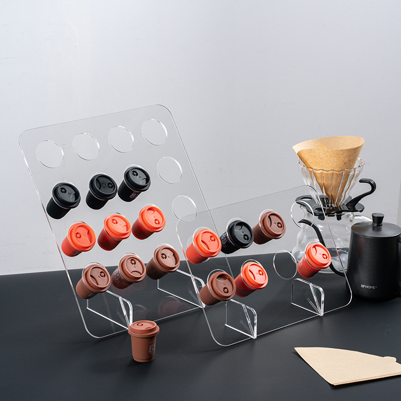透明亚克力咖啡胶囊存储收纳支架 DIY创意日历展示摆件三顿半置物
