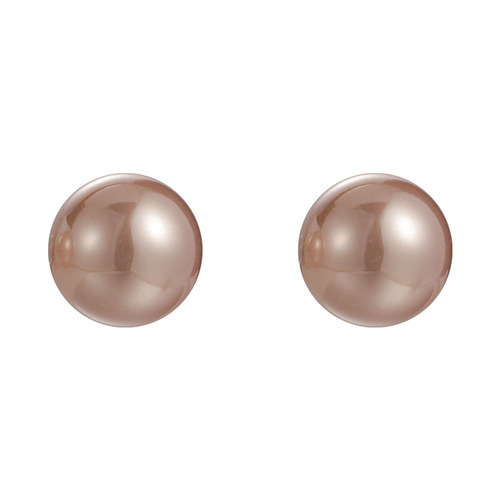 Champagne pink bright pearl earrings simple light luxury fashionable earrings  new round pearl earrings earrings