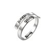 Retro one size brand fashionable ring, adjustable accessory stainless steel, wholesale