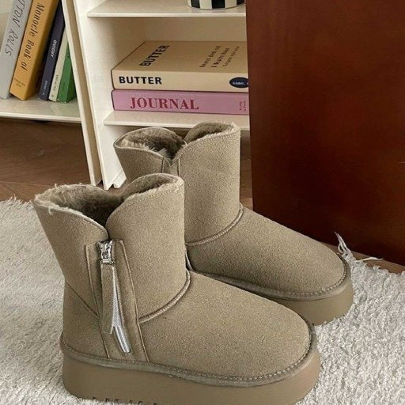 Comfortable demi-season keep warm shoes platform, low boots