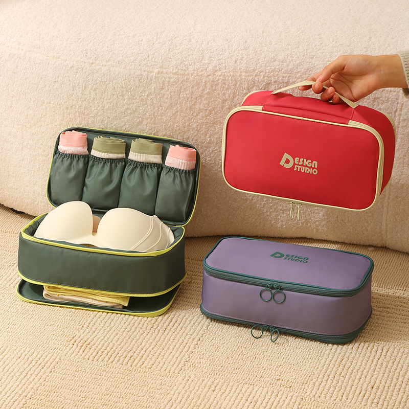 Bolsa de almacenamiento de ropa interior de gran capacidad de dopamina Bolsa de almacenamiento de viaje Bolsa de almacenamiento de calcetines tres en uno multifuncional para celebridades de Internet