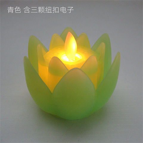 新しい電子ろうそくのプラスチック蓮の花の置物のシミュレーションの揺れ動くLED電子ろうそくの明かりの長い明蓮の花の明かりのカラーランプ|undefined