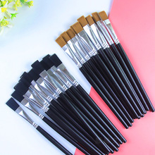 黑色尼龙笔刷diy制作水粉水彩油画笔丙烯颜料画笔单支绘画工艺笔