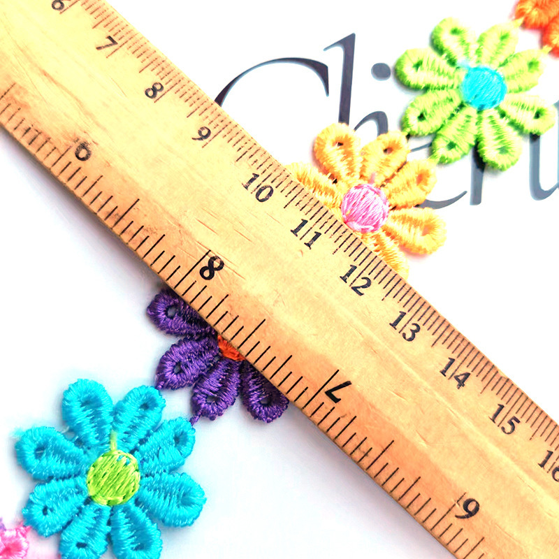 韓国版はよく売れています。2.5cm 6色8弁の水溶レースの刺繍レースの頭飾りのアクセサリーの花diyステッカーです。|undefined