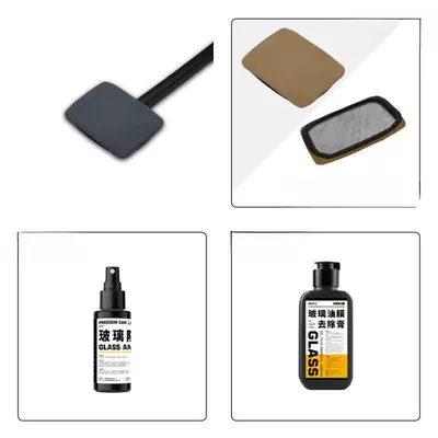 Car windshield defogging brush, car Car cleaning tools - glass-brush-browngray-sent-randomly-1-piece-replacement-cloth-cover