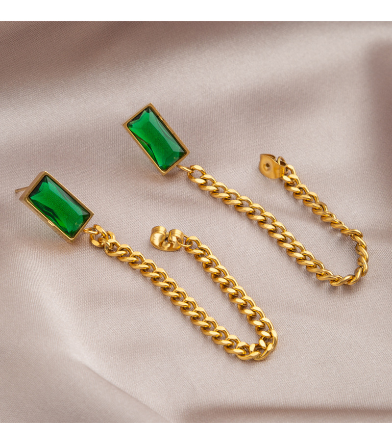 Lady Geometric Titanium Steel Plating Earrings 1 Pair