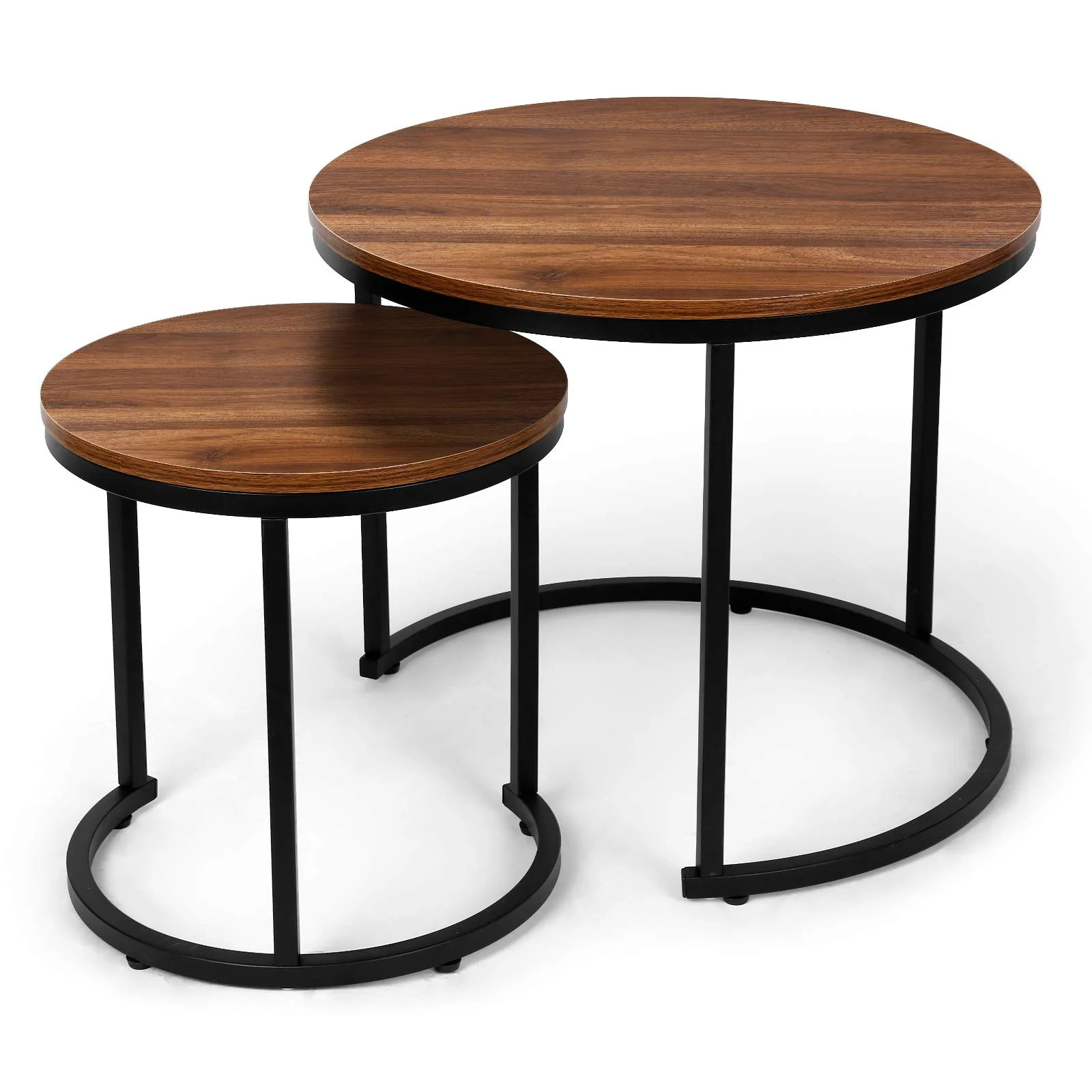Mesa redonda de té de estilo retro europeo y americano Mesa de té de hierro Mesa de té retráctil para el hogar Placa de combinación Mesa de té