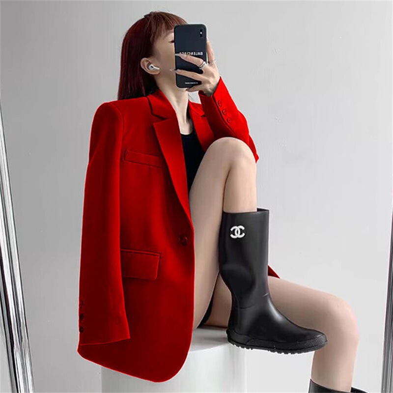 Gray Blazer for Women 2025 Spring and Autumn New Style Petite Design Niche Casual Short Suit Long Sleeve