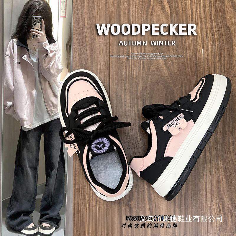Woodpecker High-Frequency Walking Shoes for Students, Women's Sneakers, 2025 Spring, Soft Elastic Support, Breathable Sports Shoes for Women Woodpecker High-Frequency Walking Shoes for Students, Women's Sneakers, 2025 Spring, Soft Elastic Support, Breathable Sports Shoes for Women