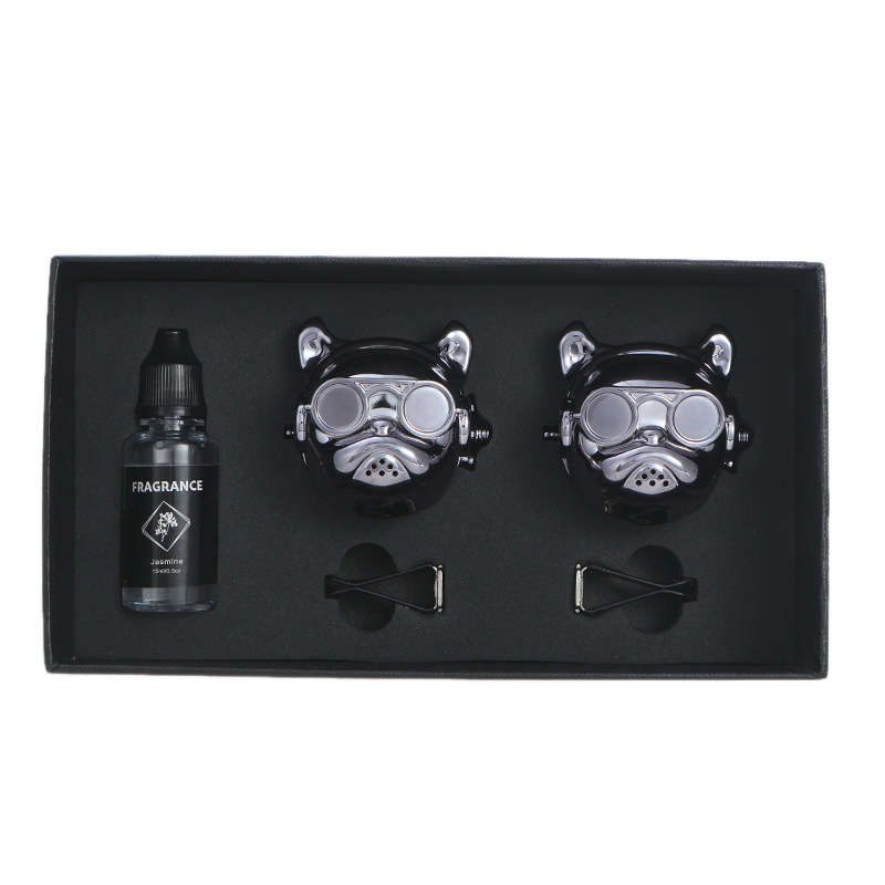 Bully dog car perfume car air outlet perfume clip aromatherapy dog head car interior decoration ornaments can be fixed