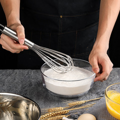 Manual Eggbeater Household Stainless Steel Mixer Dough Hook Cream Egg Whisk Baking Tool