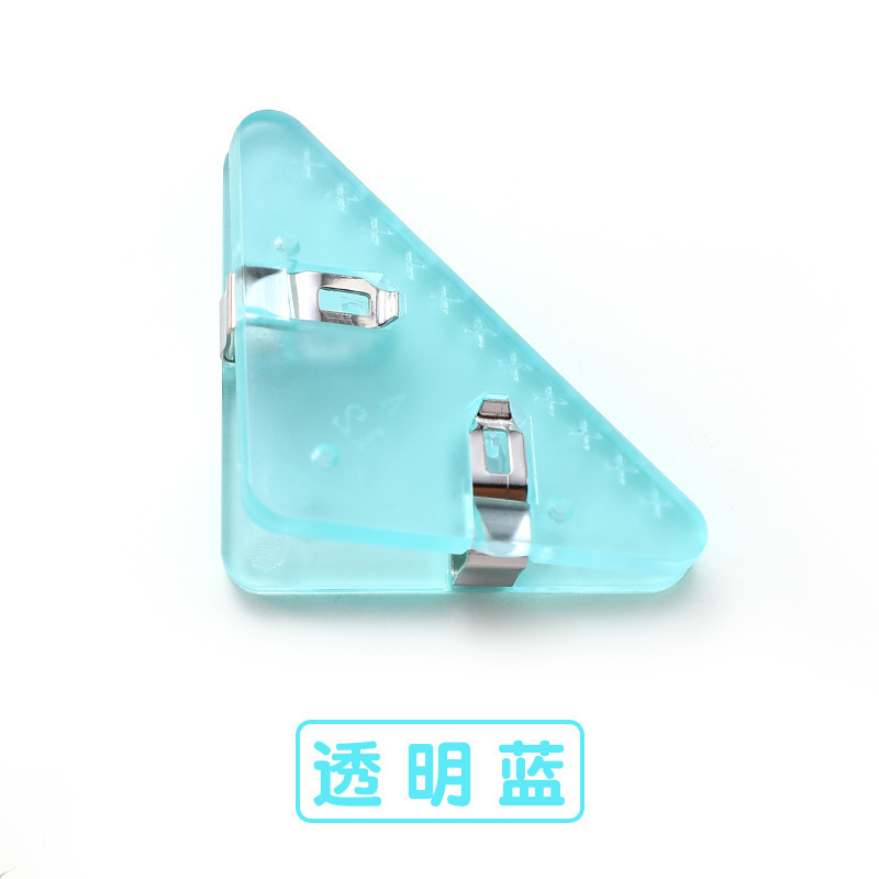 かわいいカラープラスチック三角クリップ学生クリップ文房具本の本の角保護クリップ三角ppクリップチケットクリップ|undefined