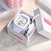 Square high quality brand cute silica gel trend watch strap