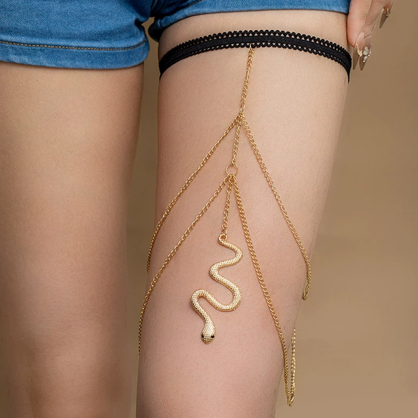 L397-12 gold snake leg chain