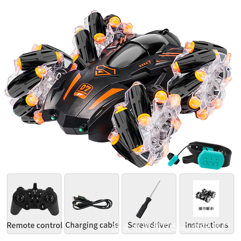 Transfronterizo 1:16 juguete de coche de control remoto para niños venta al por mayor spray drift Stunt tracción en las cuatro ruedas off-road Boy regalo