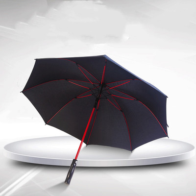 全纤维双人加大雨伞直杆高尔夫防风伞 8骨自动礼品广告伞定制伞