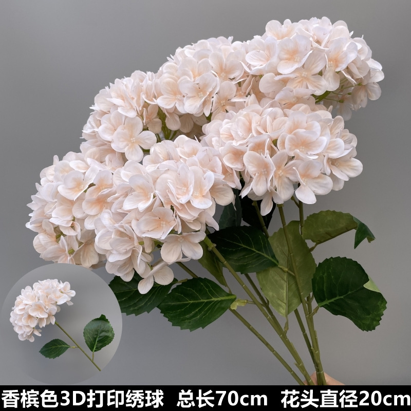 シャンパン色の結婚式の花の花の花の材料の結婚祝いの装飾の花の講堂の装飾の花のプラスチックの花の道は花の造花を導いています。|undefined