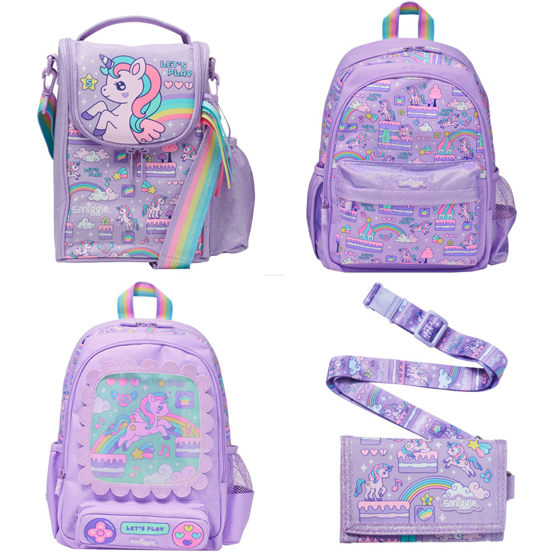 Australia smiggle medio bolso de escuela mochila de dibujos animados para Niños Estudiantes de La Escuela Primaria mochila de bajo grado bolsa de ocio cartera