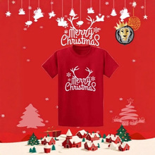 圣诞小鹿圣诞主题创意短袖t恤女潮牌休闲服装