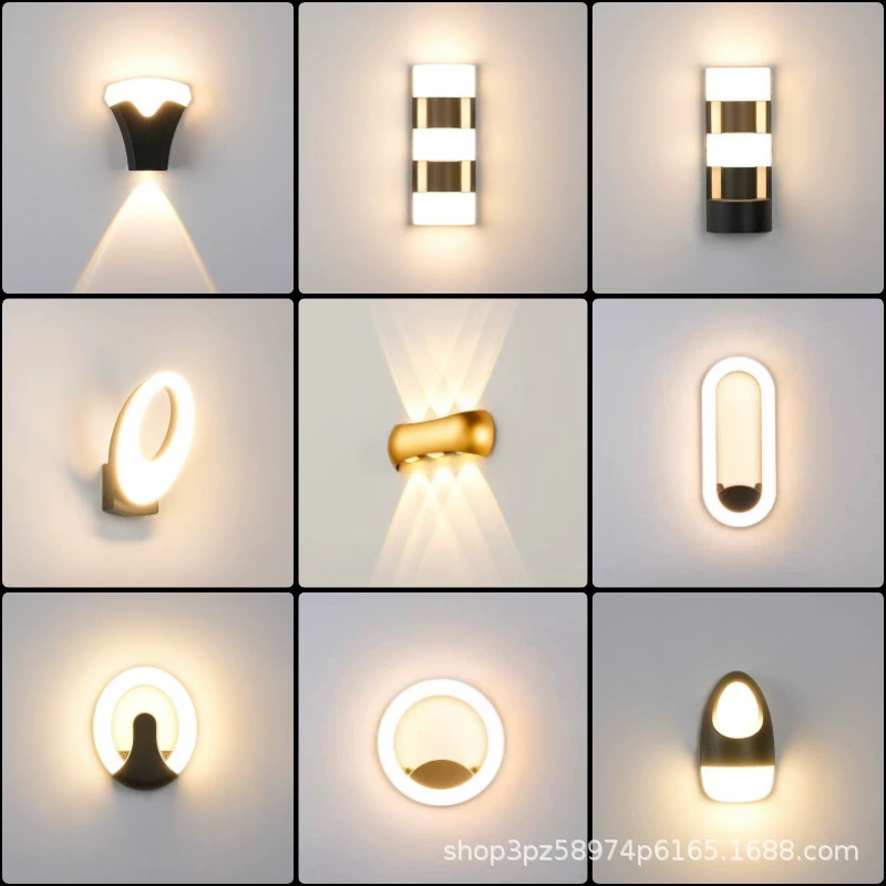 Открытый водонепроницаемый индивидуальный дизайн патио вилла настенный светильник современный минималистичный черный настенный светильник светодиодный настенный светильник