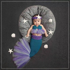 Newborn baby photo clothing, baby photo set with animal costumes, mermaid costume for photography.