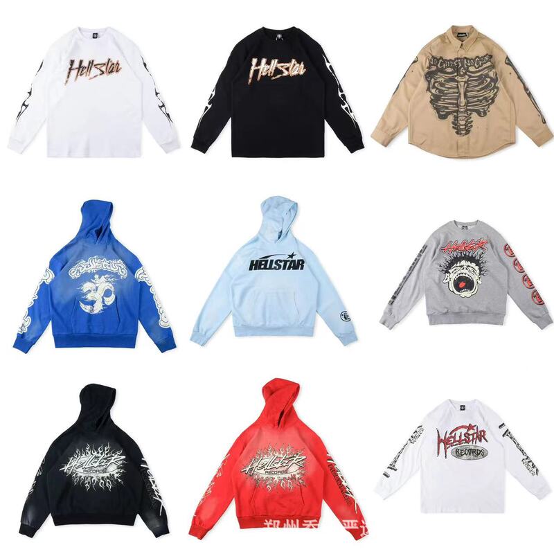 25Fw European and American Hellstar Sweatshirt Embroidered Skull Skeleton Washed Zipper Sweatshirt Casual Pants Suit 25Fw European and American Hellstar Sweatshirt Embroidered Skull Skeleton Washed Zipper Sweatshirt Casual Pants Suit