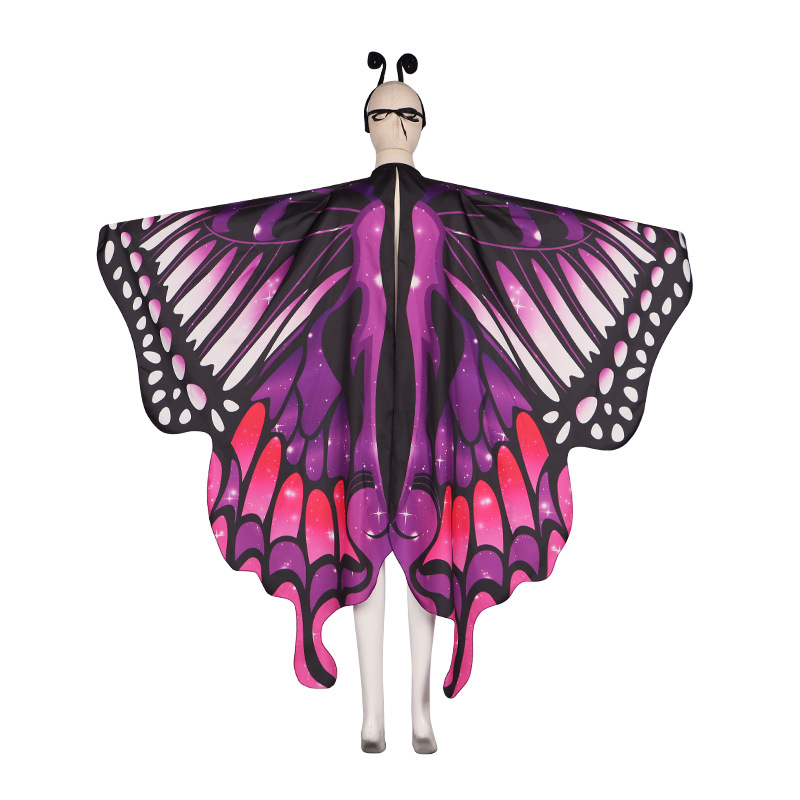 Alas de mariposa para adultos fiesta carnaval mariposa colorida capa Correa Halloween Cosplay traje del funcionamiento
