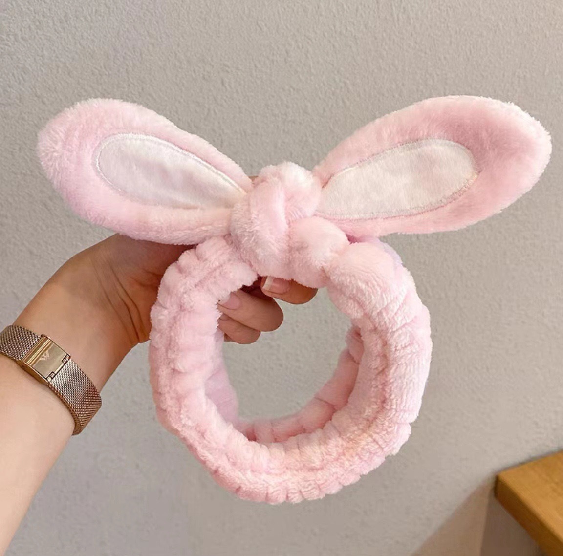 Caricatura verde rana correa de cabello mujer nuevo lindo gran ojo correa de cabello lavar la cara correa de cabello máscara de Navidad tocado