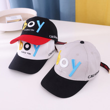 夏季新款防晒棒球帽字母BOY儿童帽子户外遮阳帽子一件代发A867