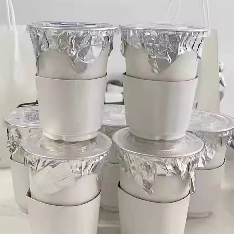 奶茶杯锡纸咖啡防溢侧漏封口佛跳墙瓦罐汤蒸蛊银色梦龙派包装铝箔