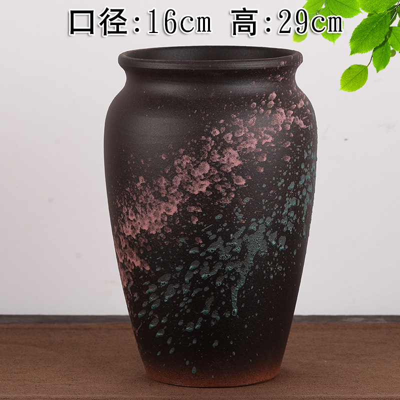 Large Coarse Pottery Succulent Old Stump Master-Style Cliff-Type Plant Purple Clay Tall Pot Indoor and Outdoor Bonsai