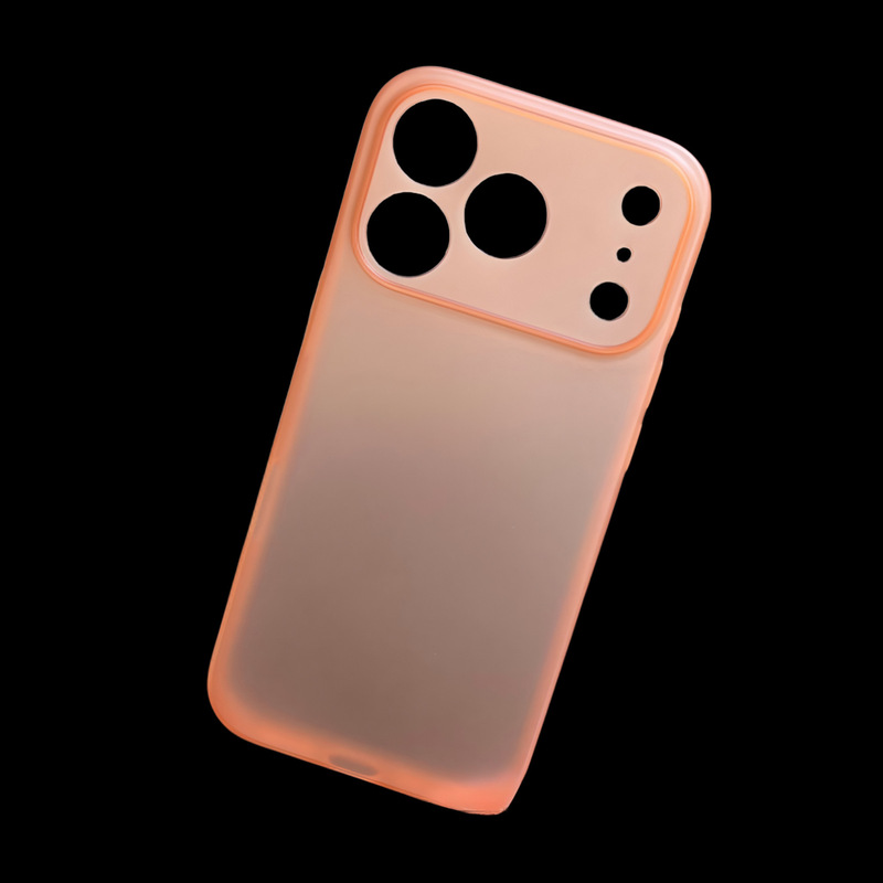 透明新品苹果17promax高级橙色手机壳适用iPhone按键全包pp防指纹|undefined