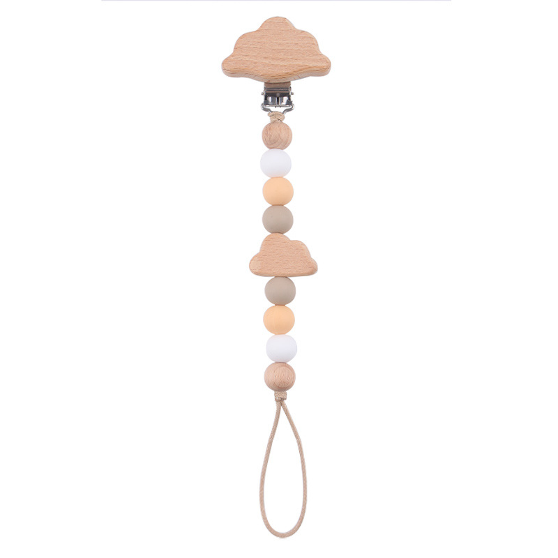 Baby beech nubes tetina clip juguetes beech nubes perlas de silicona de color tetina cadena anti-caída nueva cadena