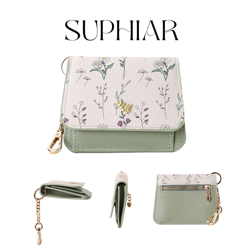 Bolsa de tarjetas de alta calidad diaria con cremallera, bolso de cambio, colgante de cerradura compacto, bolso de cambio pequeño para estudiantes.