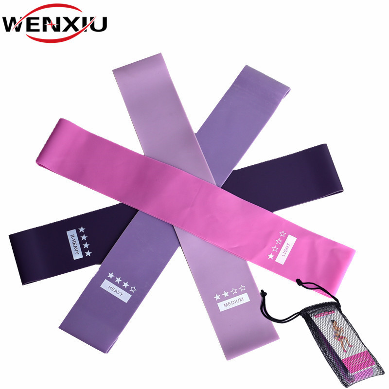 瑜伽600圈乳胶渐变紫色力度标弹力圈星星弹力乳胶 紫渐变色拉力圈