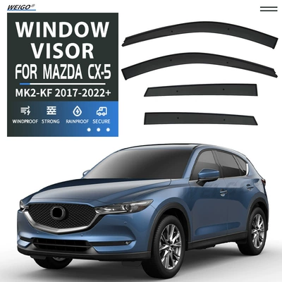 Rain shield – Mazda Cx-5 Window Visor - cross-border-fine-fight-without-logo-mazda-cx-5-mk2-kf-2017-2025-no-bright-strips-rain-shield-corner-protection-packaging