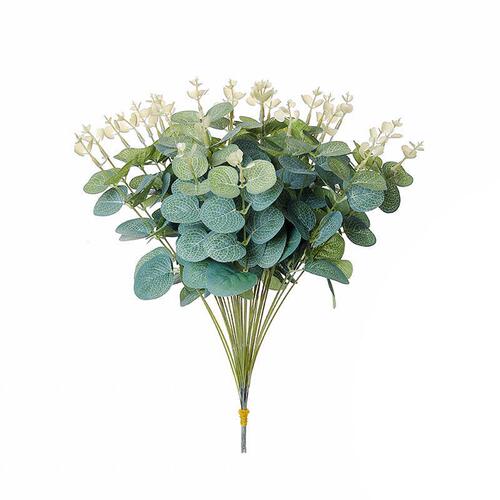Cross-border fake flowers, artificial flower arrangements, green plant accessories, eucalyptus leaves, Nordic simulation single money leaves