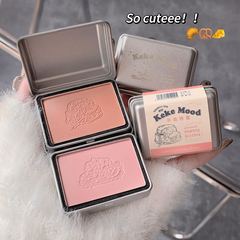 kekemood半島鐵盒單色漸變腮紅灰粉調啞光顯白彩妝少女偽素顏百搭