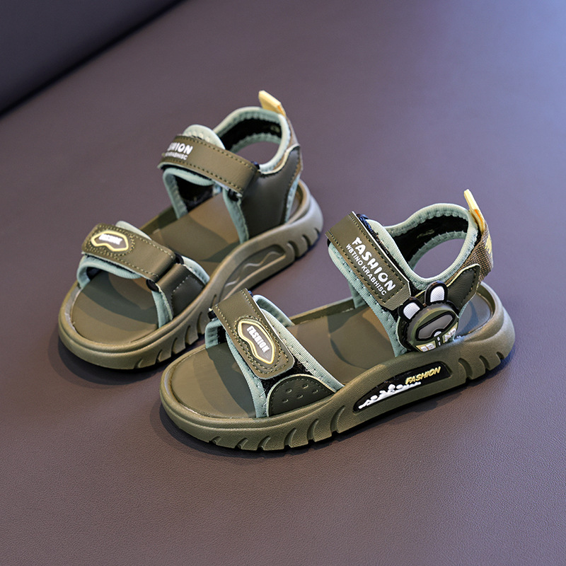 Zapatos de playa de moda para niños 2026 verano nuevos sandalias deportivas casuales para niños de tamaño medio y grande de dibujos animados zapatos de dedo soleado suave image 9