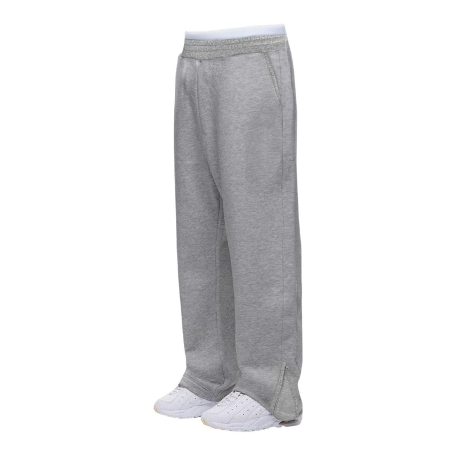 Cross-border European and American retro Y2K street fashion hip-hop casual elastic waist zipper loose solid color sports casual pants