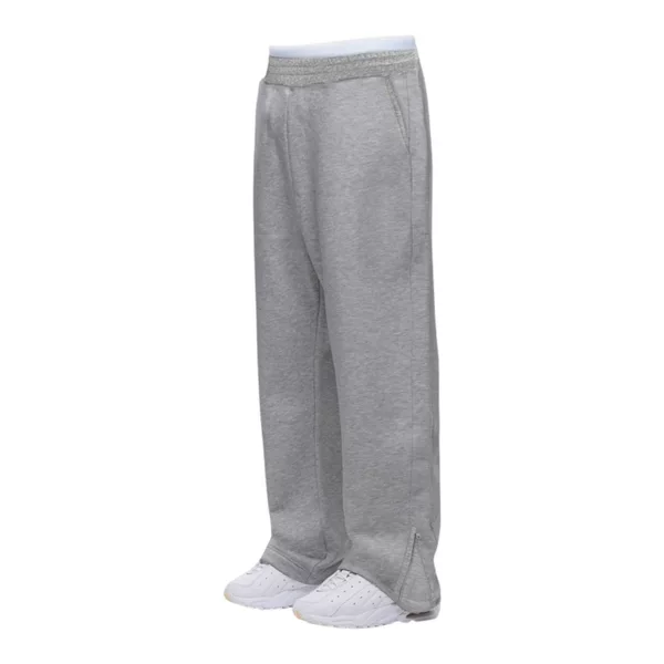 Cross-border European and American retro Y2K street fashion hip-hop casual elastic waist zipper loose solid color sports casual pants