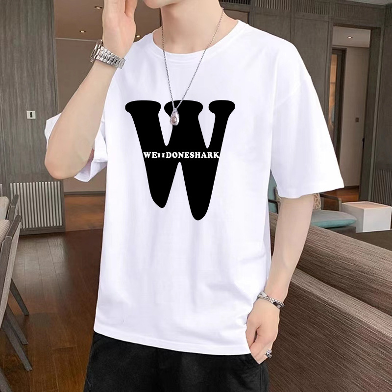 Moda estilo coreano corto moda negro hielo seda manga corta Camiseta cuello redondo Camiseta para hombres y mujeres