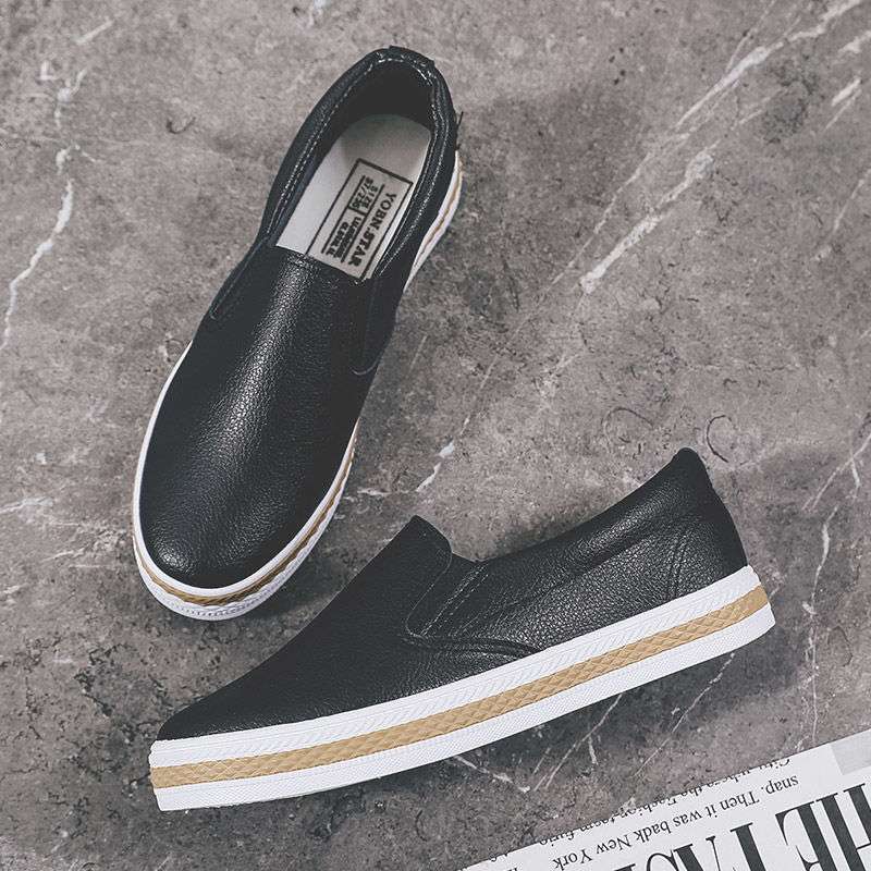 2025 otoño nuevo estilo blanco casual de un pie zapatos de mujer de fondo grueso estilo occidental amor zapatos blancos perezosos