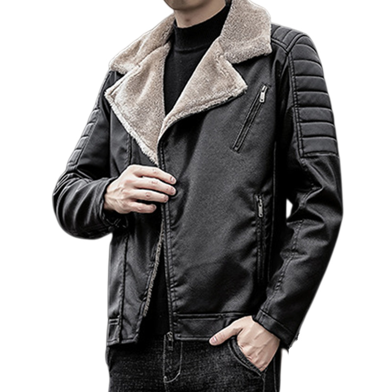 2024 men's new fur integrated coat, autumn and winter explosive single day Korean thick jacket_voghion.com