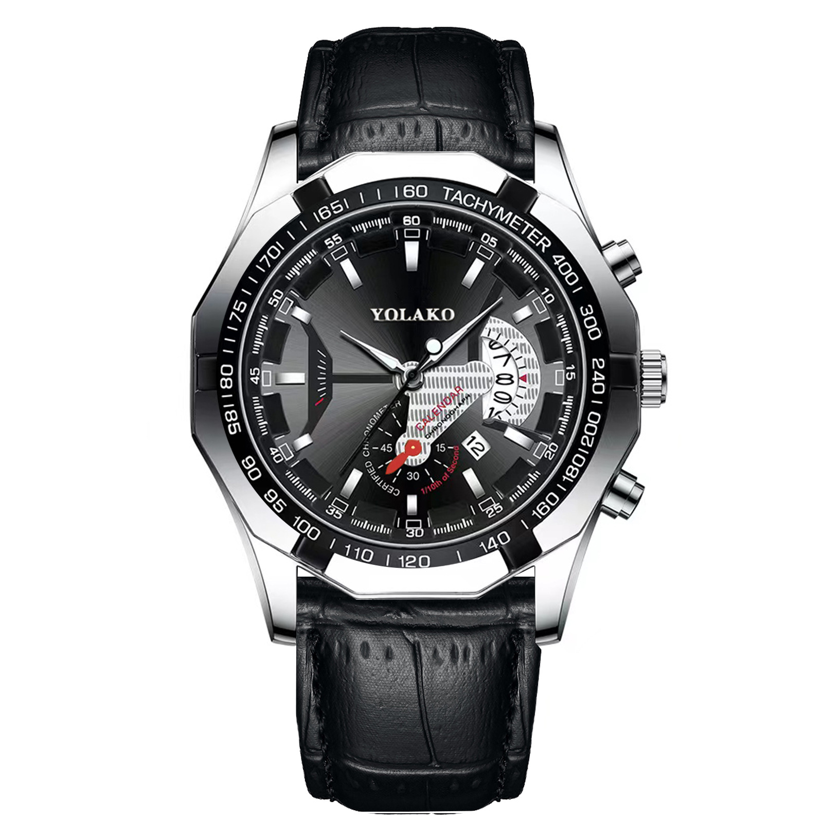 Watch Non-mechanical Watch Large Dial Men's Watch Men's Watch Super Large New Concept Calendar Creative Belt_voghion.com