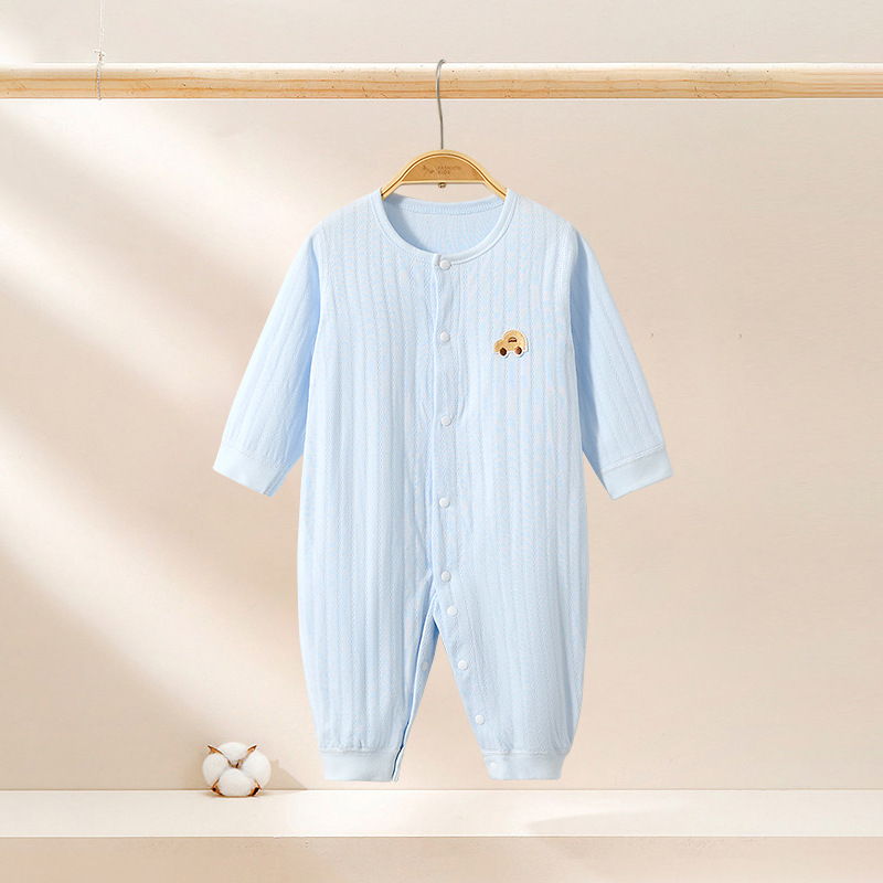 Primavera, otoño, verano, ropa de otoño delgada de algodón recién nacido para niños y niñas, ropa de bebé image 9