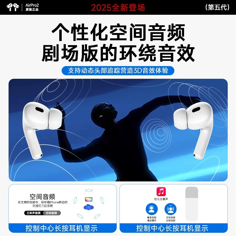Наушники для перевода Bluetooth 5-го поколения 2025 года Huaqiangbei 6-го поколения, официальные, активное шумоподавление Pro2